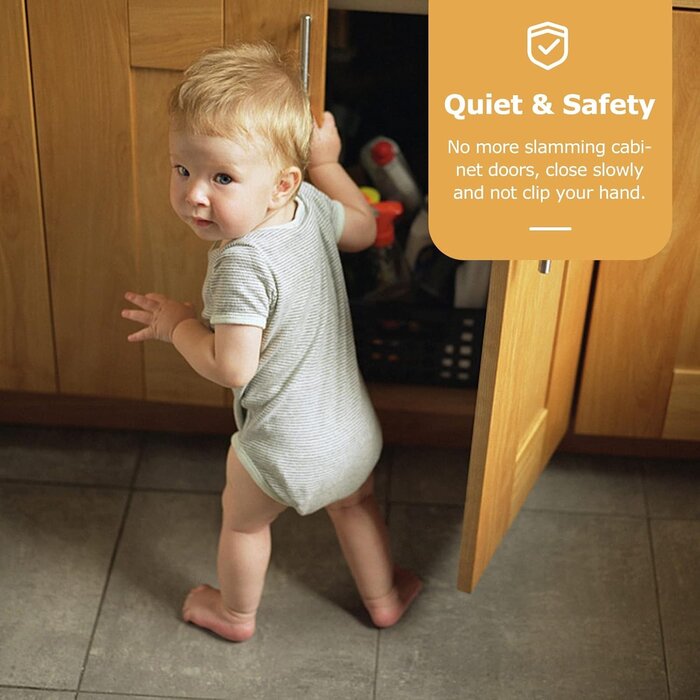 Scharniere für Schranktüren, Soft Close, 2 Stück, Silber, 45mm Lochabstand