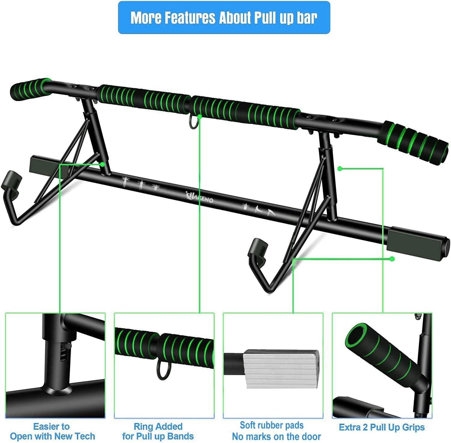 Türreckstange ohne Bohren | Belastbar 200kg | Inkl. Loop Trainer | Bis zu 30% Rabatt