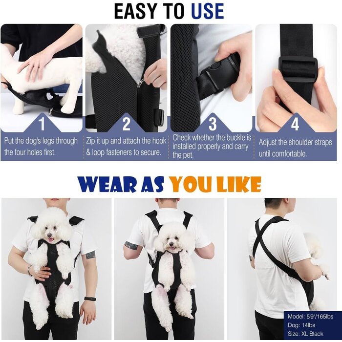 Hundetragetasche Blau Camouflage Groß Polyesterfaser