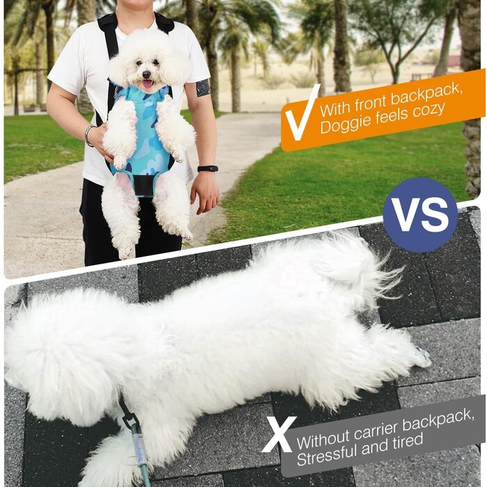 Hundetragetasche Blau Camouflage Groß Polyesterfaser