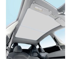 Sonnenschutz für Glasdach für Tesla Model Y, Beige/Silber, 1 Stück
