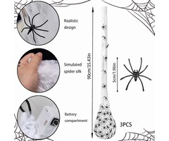 3er Set Hängende Leuchtende Spinneneier, Lila Halloween Dekoration – Outlet