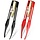 2er Set LED Pinzetten, Wimpernpinzette, Augenbrauenpinzette, Edelstahl, Schwarz & Rot