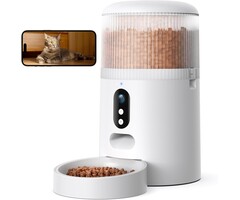 Automatischer Futterautomat für Haustiere mit 4L Kapazität, 3MP HD Kamera und Nachtsicht, App-Steuerung und 2-Wege-Audio