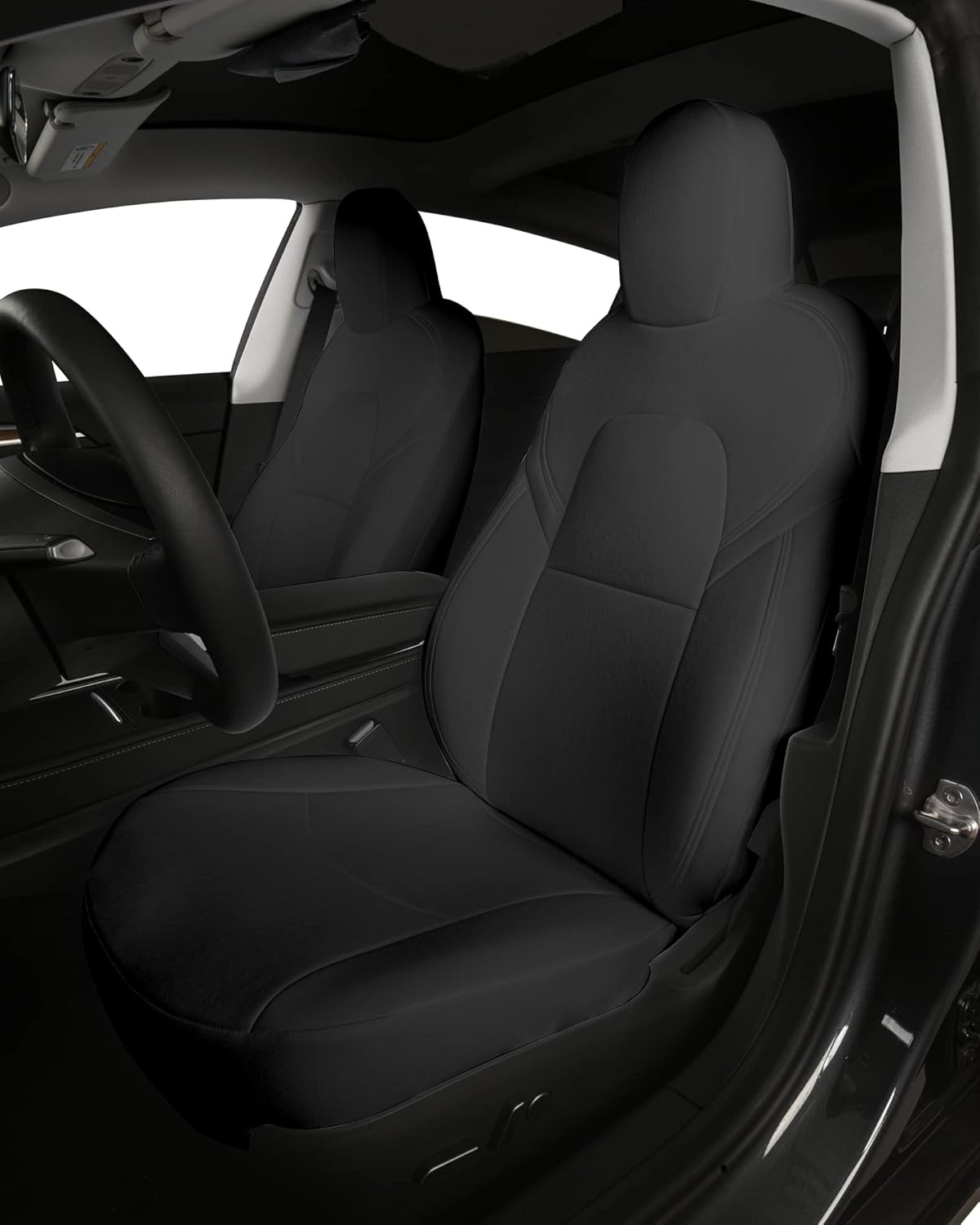 Tesla Model 3 Sitzbezüge Stoff, Schwarz, maßgeschneidert - bis zu 30% Rabatt!