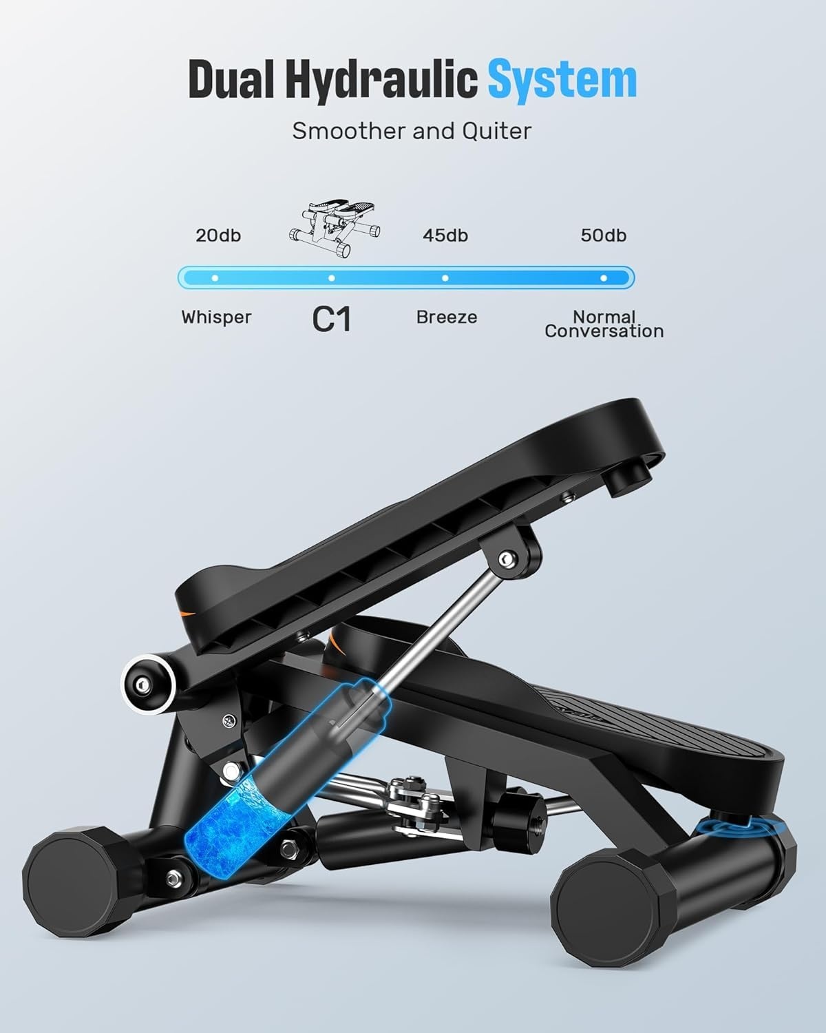 Mini Stepper mit Widerstandsbändern für Heimtraining - Jetzt bis zu 30% günstiger!