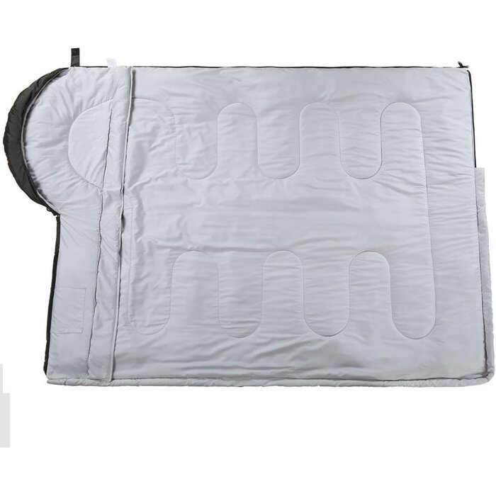 3-4 Jahreszeiten Schlafsack, wasserdicht & leicht, Deckenstil, Schwarz/Blau, 220 x 83 cm