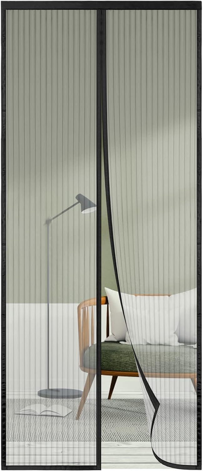 Magnetisches Fliegengitter 95x215 cm Schwarz - Insektenfrei, bis zu 30% Rabatt!