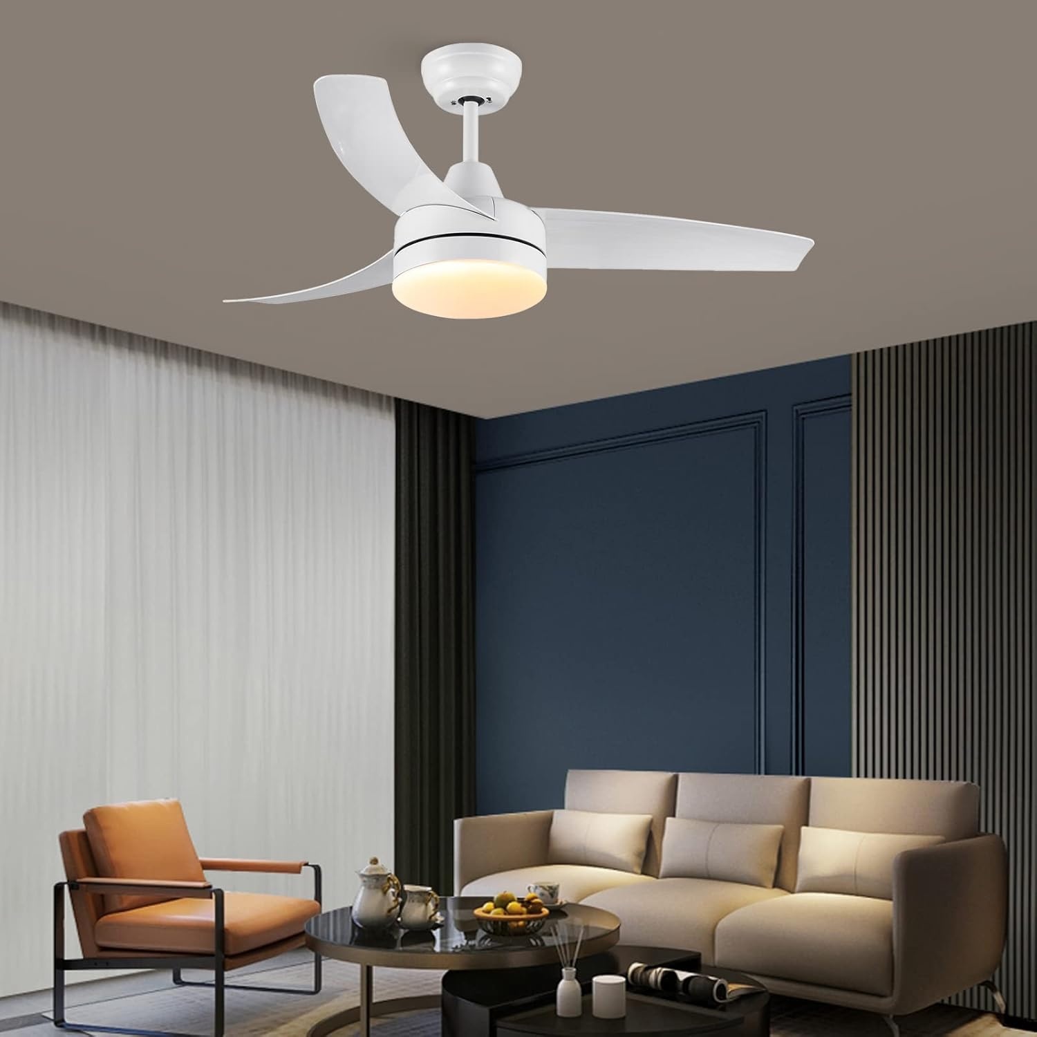 Deckenventilator Weiß 132cm mit LED & DC-Motor - Bis zu 30% Rabatt!