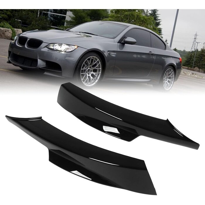 Frontspoiler Lippe Splitter 2er Set ABS Glanzschwarz für BMW E90 M Sport LCI Limousine 2009-2012