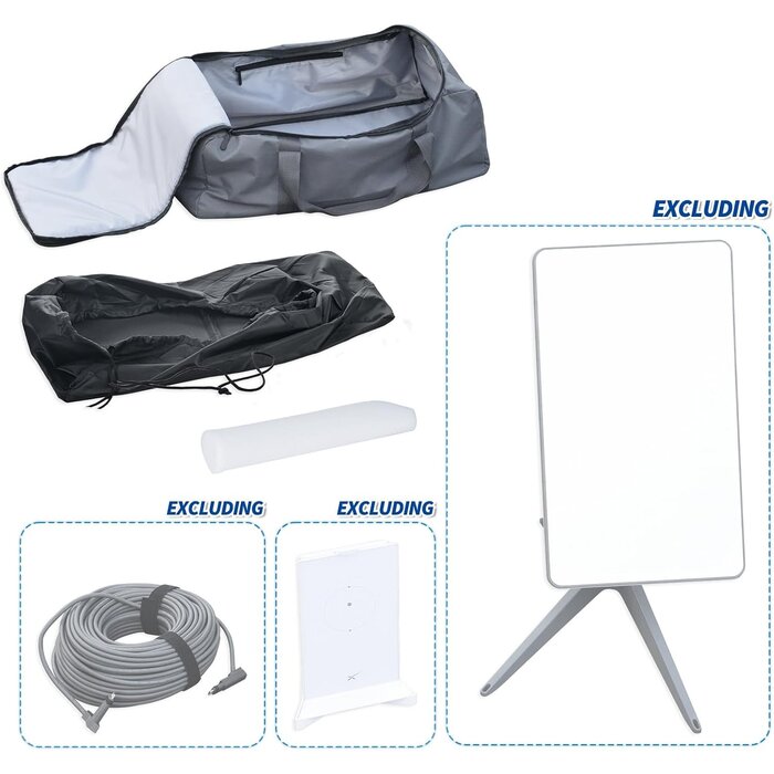 Aufbewahrungstaschen für Starlink Gen2 V2 Antenne - Tragetasche, Kordelzugbeutel & Mastscheide aus 600D Oxford-Stoff