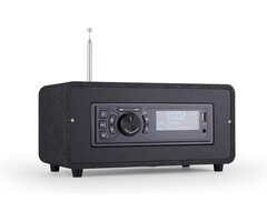 LCD FM/DAB+ Radio mit Bluetooth, USB, AUX IN, Schwarz - inkl. Fernbedienung, Dual-Alarm