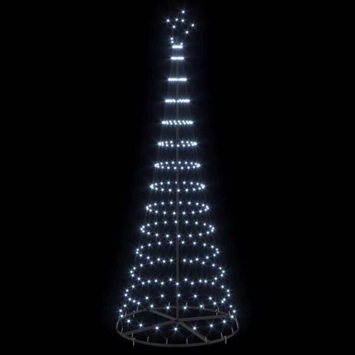 LED Weihnachtsbaum mit 290 kaltweißen LEDs, 100x100x250cm, Metall - Outlet