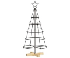 Weihnachtsbaum Kegel mit Ständer Schwarz 90 cm Stahl - Outlet