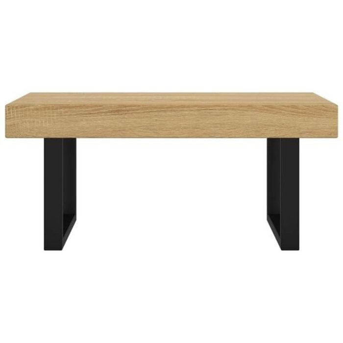 Couchtisch Hellbraun & Schwarz, MDF/Eisen - Bis zu 35% Rabatt sichern!