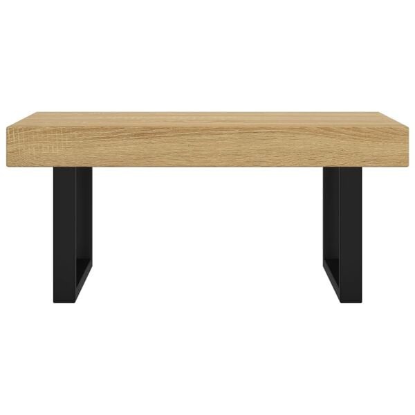 Couchtisch Hellbraun & Schwarz, MDF/Eisen - Bis zu 35% Rabatt sichern!