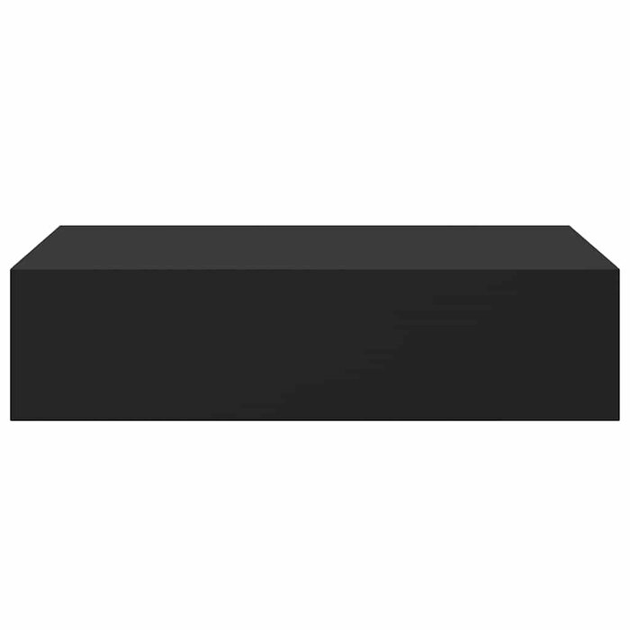 Wandregale mit Schublade (2 Stk.) 40x23,5x10 cm MDF Schwarz