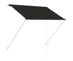 Einziehbare Markise 100x150 cm Anthrazit - Robuster Stahlrahmen, Wasserdicht & UV-beständig