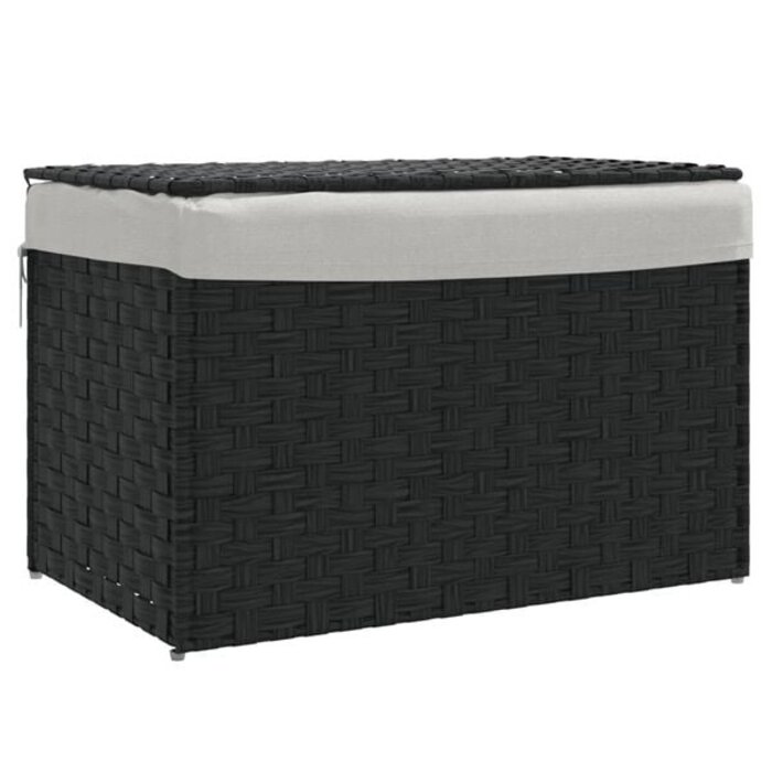 Stilvoller Polyrattan Wäschekorb Schwarz - Jetzt bis zu 35% reduziert!