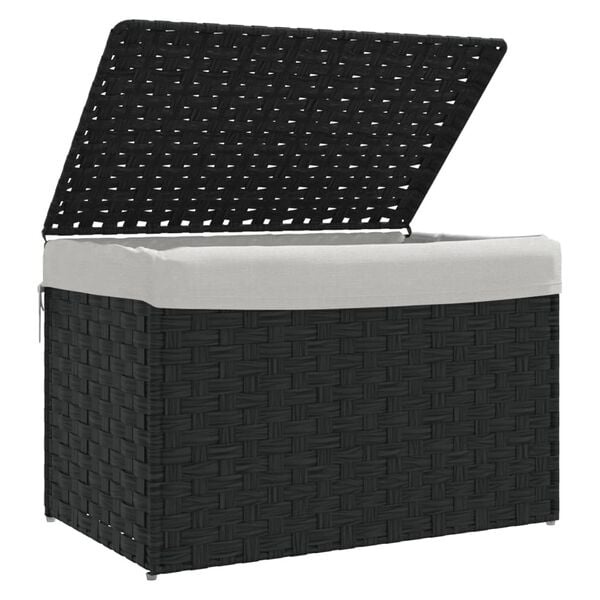 Stilvoller Polyrattan Wäschekorb Schwarz - Jetzt bis zu 35% reduziert!