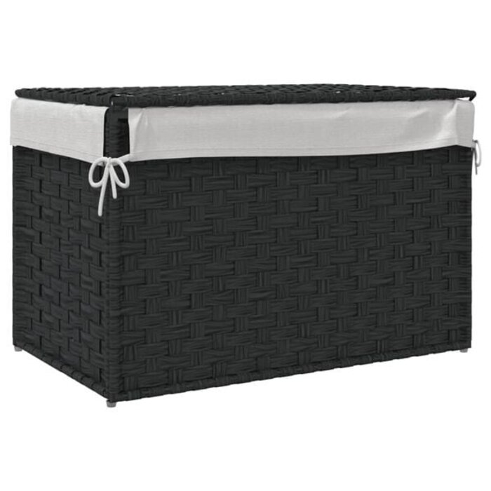 Stilvoller Polyrattan Wäschekorb Schwarz - Jetzt bis zu 35% reduziert!