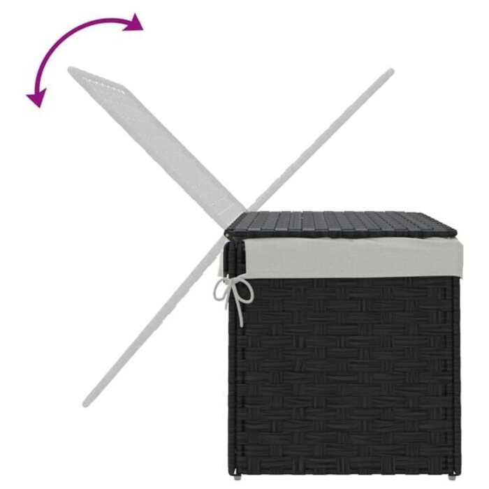 Stilvoller Polyrattan Wäschekorb Schwarz - Jetzt bis zu 35% reduziert!