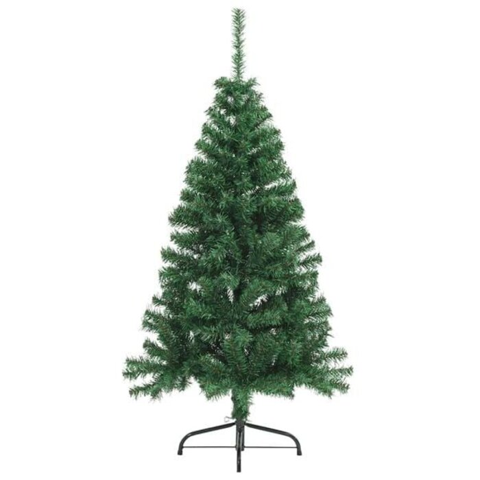 Halber künstlicher Weihnachtsbaum mit Ständer 150 cm PVC Grün