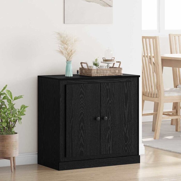Sideboard Schwarz Eiche 210x35,5x67,5 cm Holzwerkstoff - Outlet