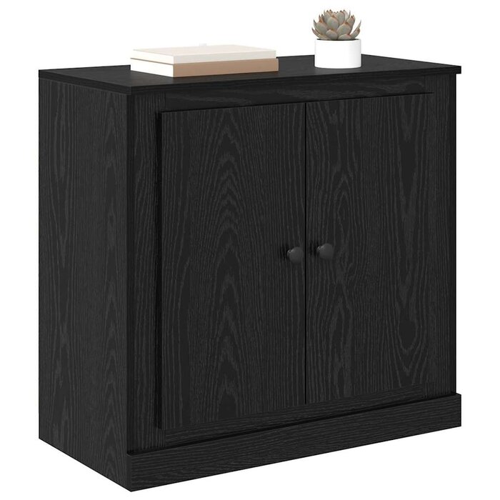 Sideboard Schwarz Eiche 210x35,5x67,5 cm Holzwerkstoff - Outlet
