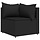 Garten Ecksofa 2-Sitzer Schwarz - Modul, Kissen, bis zu 30% günstiger!