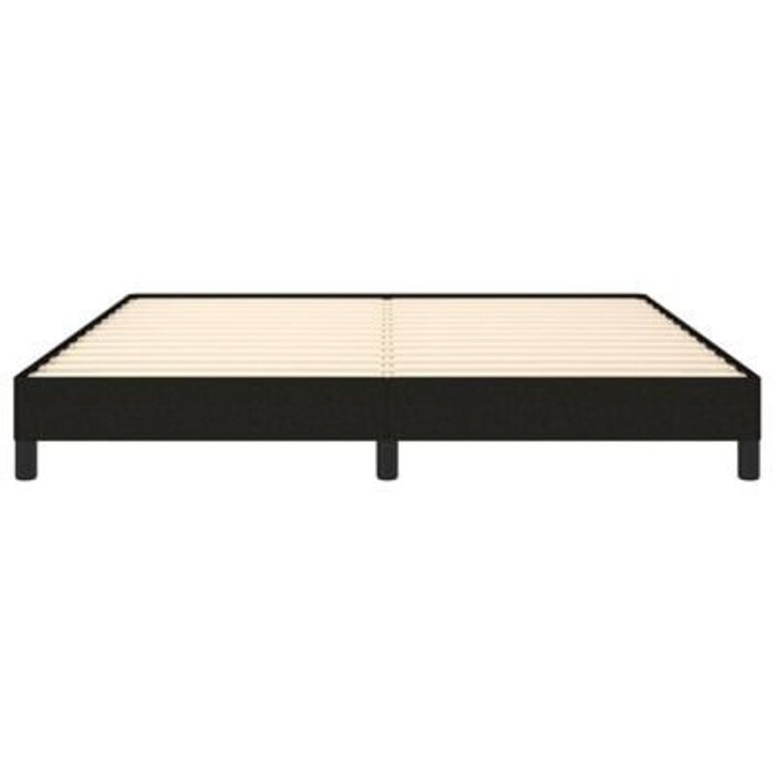 vidaXL Bettgestell Stoff Schwarz 180x200 cm