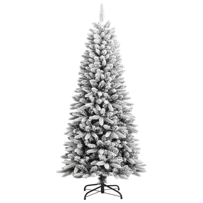 Künstlicher Weihnachtsbaum mit Schnee, 150 cm, PVC & PE, Weiß/Grün – Outlet