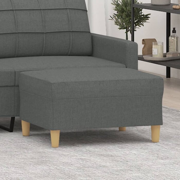 Outlet Deal: Dunkelgrauer Fußhocker, 70x55x41 cm, bis zu 35% günstiger!