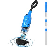 Blauer Akku Poolstaubsauger kabellos mit Teleskopstange - bis zu 35% Rabatt!