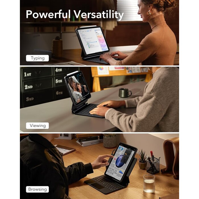 Bis zu 35% günstiger: Tastaturhülle für iPad Air/Pro 11" - Magnetisch, beleuchtet, Trackpad