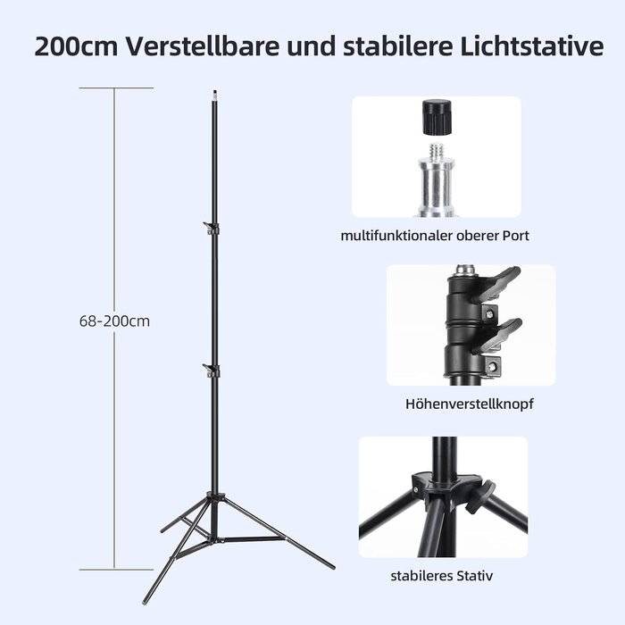 Softbox Studio-Kit 2x 50x70cm, 135W Lampen, Stative - Bis zu 35% günstiger!