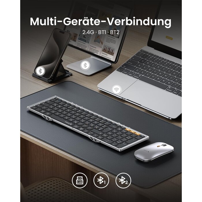 Flexibles QWERTZ Tastatur-Maus-Set mit Numpad - Bis zu 35% Outlet-Rabatt