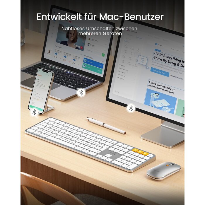Kabelloses beleuchtetes Mac Tastatur-Maus-Set - Bis zu 35% Outlet-Rabatt