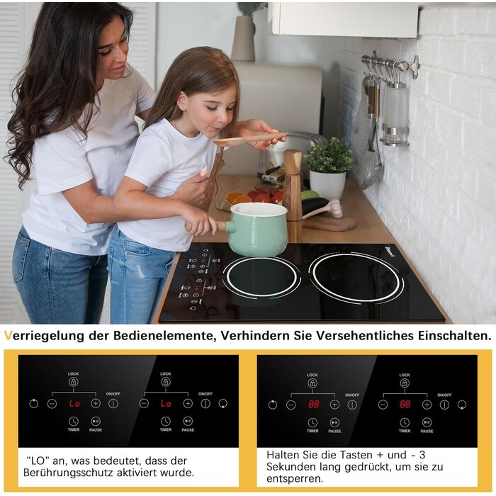 Einbau-Keramikkochfeld 2 Zonen, 3000W | Neuwertig & bis zu 35% reduziert!