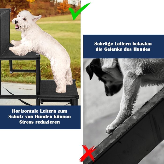 Faltbare Hundetreppe, 4 Stufen, gelenkfreundlich - Jetzt bis zu 35% sparen!
