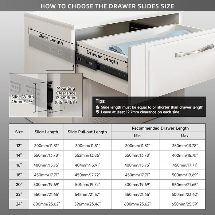 Outlet Deal: Soft-Close Schubladenschienen, 350mm - Bis zu 35% sparen!