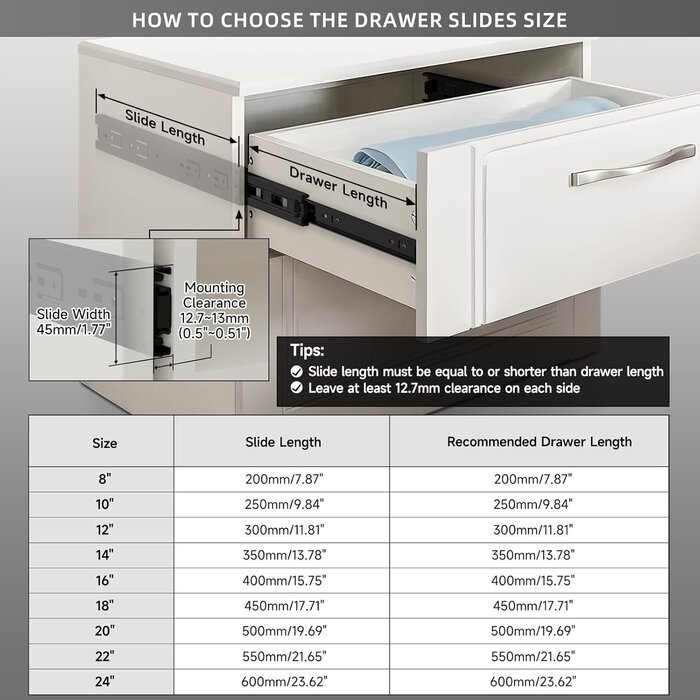 Schubladenschienen 250mm Schwerlast 45kg - bis zu 35% Outlet-Rabatt sichern!