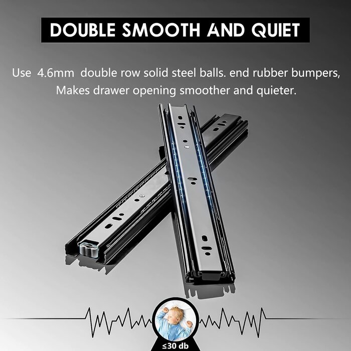 Schubladenschienen 250mm Schwerlast 45kg - bis zu 35% Outlet-Rabatt sichern!