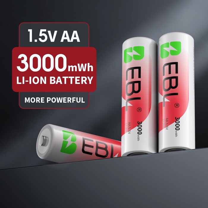AA Lithium-Akkus (8 Stk.) + Ladegerät, 1.5V - Bis zu 35% günstiger im Outlet