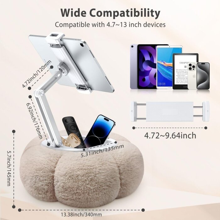 Tablet Kissenständer Kürbisform 360° verstellbar mit Snackschale - bis zu 35% Rabatt!