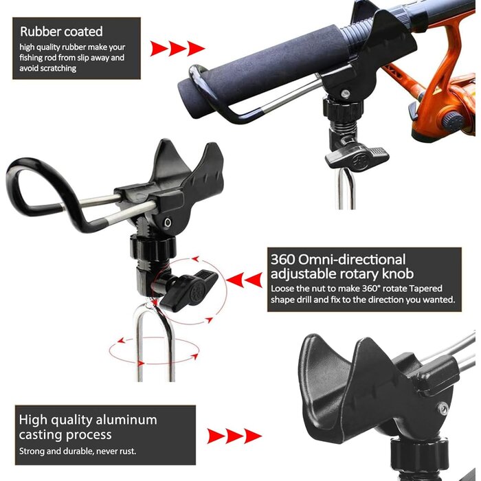 Angelrutenhalter-Set, verstellbar, Edelstahl, 2 Stück - Jetzt bis zu 35% günstiger!