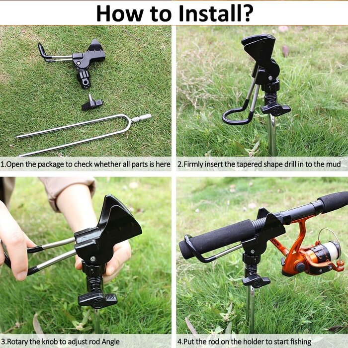 Angelrutenhalter-Set, verstellbar, Edelstahl, 2 Stück - Jetzt bis zu 35% günstiger!