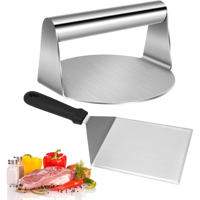 Smash Burger Set 3-teilig | Premium Edelstahl - Bis zu 35% Rabatt!