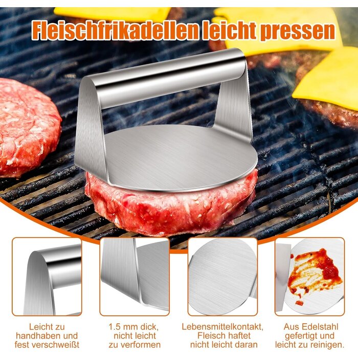 Smash Burger Set 3-teilig | Premium Edelstahl - Bis zu 35% Rabatt!