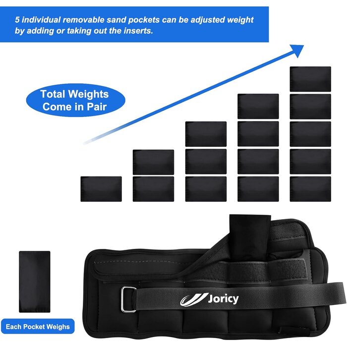 Verstellbare Enkelgewichte (1 Paar) bis 1,36 kg - bis zu 35% Rabatt!